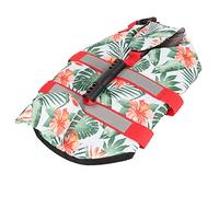 AKLOSIPY Gilet de Sauvetage pour Chien, Bande Réfléchissante, Facile à Mettre/à Enlever, flottabilité Supérieure et Poignées pour Animaux de Compagnie (S)