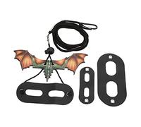 AKLOSIPY Harnais en Lézard Doux avec Un Design Unique en Forme de Dinosaure pour la Marche en Plein Air, adapté aux Hamsters, aux Petits Reptiles et Plus Encore - Orange (Orange)