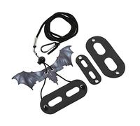 AKLOSIPY Harnais en Lézard Doux avec Un Design Unique en Forme de Dinosaure pour la Marche en Plein Air, adapté aux Hamsters, aux Petits Reptiles et Plus Encore - Orange (Noir Gris)