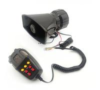 AKLOSIPY Haut-Parleur de Klaxon d'alarme de Voiture 100W avec 7 Tons, Installation Facile, Universel pour Voitures, Camping-Cars, Camions et Bateaux