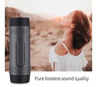 AKLOSIPY Haut-Parleur Portable avec Batterie Externe, Lampe de Poche et Lumière SOS - Appareil Musical pour Les Aventures en Plein Air