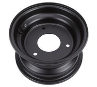 AKLOSIPY Jante de Roue de VTT de 6 Pouces, en Acier de Haute dureté avec Revêtement Noir, Moyeu de Roue 13x5 6 13x5 00, avec 3 Trous de Boulons pour Go Kart ATV Quad Dirt Bike Buggy