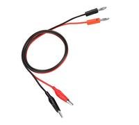 AKLOSIPY Jeu de Câbles de Sortie d'alimentation Régulée - Fiche Banane 30 V 5 A pour Clipser les Fils de Test, 80 Cm Rouge/paire de Câbles pour Alimentations d'établi, Compatible BK Rigol Keysight