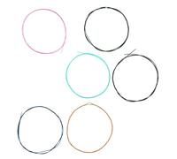 AKLOSIPY Jeu de Cordes Colorées en Nylon et Alliage à Tension Normale, 6 Pièces, pour Guitare Classique, Lumineuses et Design