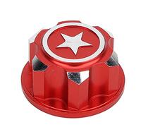 AKLOSIPY Jeu d'écrous de Montage de Roue Hexagonale en Alliage d'aluminium de 17mm, 4 Pièces, pour Voiture Summit RC, Antidérapant et (Rouge)
