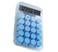 AKLOSIPY Jolie Calculatrice de Bureau Portable avec de Grands Boutons, Un écran Clair et Une fonctionnalité à 10 Chiffres pour des Calculs Faciles à l'école ou au Bureau (Blue)