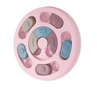 AKLOSIPY Jouet Puzzle pour Animaux de Compagnie pour Chiens et Chats - Mangeoire Lente Interactive avec Design Antidérapant, Forme Ronde, Matériaux sûrs. (Pink)
