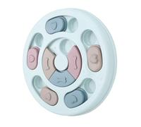AKLOSIPY Jouet Puzzle pour Animaux de Compagnie pour Chiens et Chats - Mangeoire Lente Interactive avec Design Antidérapant, Forme Ronde, Matériaux sûrs. (Blue)