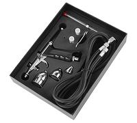 AKLOSIPY Kit Aérographe avec Buse à Fente Divisée | Comprend des buses de 0,3 mm, 0,5 mm, 0,8 mm, différentes tailles de tasses, adaptées aux modèles, au cuir et aux voitures.