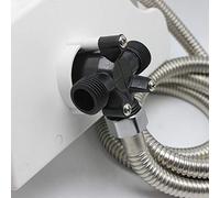 AKLOSIPY Kit de Boîte de Douche Extérieure pour Camping-Car avec Robinet de Douche, Tuyau et Valve - Idéal pour Remorque de Voyage et Camping-Car et Facile à Installer (Black)