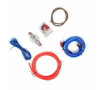 AKLOSIPY Kit de Câblage d'amplificateur de Voiture 10GA, Ensemble d'installation Complet avec Bornes en Alliage de Zinc, Câbles HiFi, Fil 'alimentation de Terre, Fil à Distance pour Caisson de