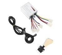 AKLOSIPY Kit de Contrôleur de Vélo électrique 24V 350W, avec Accélérateur au Pouce et Interrupteur Marche Arrière pour Mise à Niveau des Tricycles et des Motos