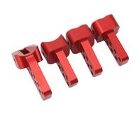 AKLOSIPY Kit de de Liaison RC en Alliage d'aluminium, 4 Pièces, pour Voiture SCX10 II AR44/10 RC, Pièces de Rechange Multi-Angles pour des Performances et Une durabilité Améliorées (Rouge)