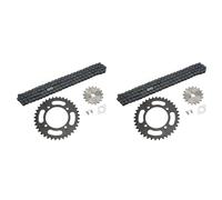 AKLOSIPY Kit de Pignon de Chaîne Universel 420, 155mm, 37 Dents Avant et 17 Dents Arrière pour Vélos, VTT, Go Karts