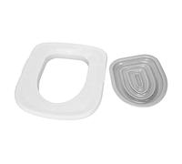 AKLOSIPY Kit d'entraînement à la Toilette pour Chat, Plateau Blanc Réutilisable avec Support Intérieur, Entraîneur de Toilettes pour Animaux de Compagnie pour Toilettes Standard Rondes et