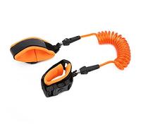 AKLOSIPY Laisse à Maillons de Poignet Perdus pour Enfants avec Verrouillage à 360 ° - Harnais pour les âges de -10 Ans, Câble en Acier élastique Orange de 0,5 M, Crochet et Bracelet pour Utilisation
