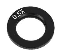 AKLOSIPY Lentille d'objectif Auxiliaire de Microscope Monoculaire à Grossissement Réduit .5X, Lentille Optique à Lumière Parallèle à Monture C de 24 Mm pour l'observation Biologique (0.5X)