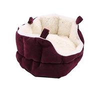 AKLOSIPY Lit pour Animaux de Compagnie Chaud Lavable pour Petits Animaux pour la Guinée, Hamster, Hamster Syrien, Conception à Fermeture éclair Confortable (Rouge)