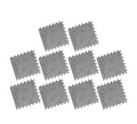 AKLOSIPY Lot de 10 Tapis de Sol en Mousse Pelucheux, Découpables, épais, Emboîtables, pour Chambre à Coucher, Crèche, Salle de Jeux - Tapis Puzzle EVA certifié CPSIA pour Enfants et Animaux (Grey)
