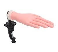 AKLOSIPY Main d'entraînement au Nail Art avec Support Fixe, Main de Mannequin Pliable en Silicone pour la Pratique du Gel Acrylique, Modèle Flexible de Pratique des Faux Ongles pour les étudiants