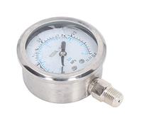 AKLOSIPY Manomètre à Vide avec Boîtier en Acier Inoxydable Résistant aux Chocs, Idéal pour un Usage Industriel et Domestique, /4 Pouces NPT (0~0.4Mpa)