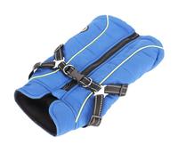 AKLOSIPY Manteau Chaud Réfléchissant pour Chien avec Sangle de Poitrine et Fermeture éclair Rapide pour Les Aventures d'hiver et d'automne (XXL)