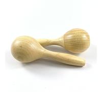 AKLOSIPY Maracas en Bois Non Peint, Hochet Shaker, Jouet éducatif pour Enfants et Adultes, pour la Musique et les Fêtes de Vacances