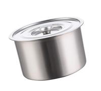 AKLOSIPY Marmite en Acier Inoxydable de 22 Cm, Marmite à Soupe Multifonctionnelle avec Couvercle, Haute Température et Facile à Utiliser pour la Cuisson et l'assaisonnement (12 cm)
