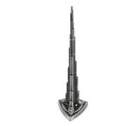 AKLOSIPY Modèle Miniature Burj Khalifa - Ornement de Tour de Dubaï en Alliage Exquis pour la Décoration de la Maison et du Bureau, 22 cm. (22cm/8,66 Pouces)
