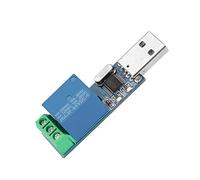 AKLOSIPY Module de Relais USB - Carte de Relais de Contrôle de Port Série avec USB Compatible MCU/PC pour Jogging et Auto-verrouillage, Contrôle de 10 A 250 V CA de qualité Industrielle