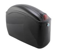 AKLOSIPY Motorcycle Sacs de Selle Dure Universal ABS Plastic de Grande capacité 43x28x11,5 Cm avec Clignotants Rouges Signaux Anti-vol pour Croiseurs