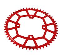 AKLOSIPY Mou Vélo 104bcd 52T Préchauffage en Alliage en Aluminium pour des Performances Améliorées et Un Décalage Transparent - Léger, et Facile à Installer (Rouge)