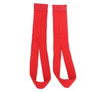 AKLOSIPY Paire de Dragonnes de Levage - Sangle d'haltérophilie en Polyester Doux avec Coussinets en Silicone Antidérapants et - Attache pour Soulevés de Terre, Tractions, Haltères, Gym (rouge)