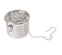 AKLOSIPY Passoire d'assaisonnement en Acier Inoxydable de 16 Cm avec Chaîne Suspendue, Panier de Boules de thé pour Soupe, Outil de Cuisine Polyvalent pour la Maison et le Restaurant (Diamètre