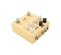 AKLOSIPY Pédale d'effet de Préampli Acoustique avec égaliseur 3 Bandes, Réverbération, Chorus, 60 Secondes, Sortie XLR DI pour Guitare