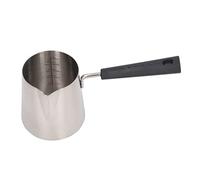 AKLOSIPY Pichet à Mousse de Lait 600ML, Poignée en Acier Inoxydable 201, Texture Facile et Brillante, Design Compact, Pichet à café pour la Cuisine DIY (350ML)