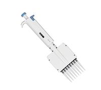 AKLOSIPY Pipette Manuelle à Volume Variable à 8 Canaux, 5 à 10 μl, pour Laboratoire, Enseignement, Industrie, Recherche Scientifique, Calibrée ISO 8655