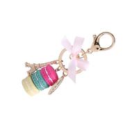 AKLOSIPY Porte-clés Macaron Coloré avec Pendentif Tour, Accessoire pour