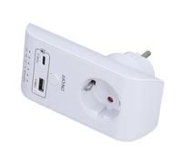 AKLOSIPY Prise de Compte à Rebours USB Type C, Contrôleur de Temps, Adaptateur de Prise de Voyage avec Deux Ports 16A 3680W pour Appareils