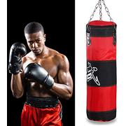 AKLOSIPY Sac de Sable d'entraînement Vide de Boxe - Remplissez Le Sac de Frappe pour la Pratique du Crochet, Tissu Oxford 900D avec Zone d'impact en PU, Comprend Un Crochet de Chaîne en Acier (80