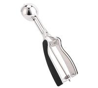 AKLOSIPY Scoop de Crème Glacée en Acier Inoxydable, Outil de Cuisine Polyvalente pour le Melon, les Fruits et les Pâtisseries, Conception Ergonomique avec Poignée sans Glissement (44 mm)