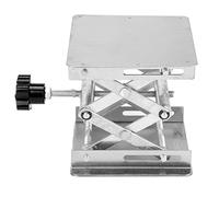 AKLOSIPY Stand de Plate-forme de Levage en Laboratoire en Acier Inoxydable avec Poignée Bleue pour un Support d'expérience Fiable 100100160 Mm (manche noir #02)