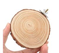 AKLOSIPY Support de Perchoir en Bois pour Oiseaux - Rond pour Perroquets, Calopsittes, Tourtereaux - À Croquer, Odeur, Installation Facile avec Accessoires de Fixation (5-6)