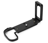 AKLOSIPY Support de Plaque à Dégagement Rapide en Métal en Forme de L, Poignée pour Appareil Photo sans Miroir R avec Options de Montage Polyvalentes () (Black)