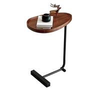 AKLOSIPY Table D'appoint en Forme de Bois SM K Moderne pour Le canapé de la Pièce Sofa Sauvegarde avec D AME (Conception de Groove et Cadre Noir)