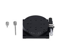 AKLOSIPY Tableau de Glissement Linéaire Rotatif Manuel Tableau de Glissement 360 ° avec Micromètre Ø80 Mm - pour l'optique, les Appareils de Mesure et Plus