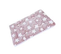 AKLOSIPY Tapis Chaud pour Chien-Automne Hiver en Peluche Double Face Confortable Doux épais Mignon Motif étoile Lit pour Animaux de Compagnie pour Chiens et Chats (M)