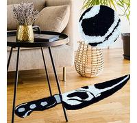 AKLOSIPY Tapis de Chevet en Forme de Crâne d'horreur et de Cri Effrayant - Décoration de Bienvenue pour la Maison, Design de Forme pour Chambre à Coucher, Salon et Entrée (88,9 cm)
