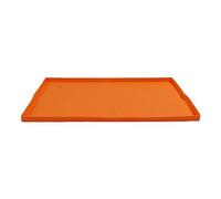 AKLOSIPY Tapis de Gril en Silicone de qualité Supérieure, Housse de Protection Antiadhésive de 36 Pouces pour Plaque Chauffante avec Résistance à Haute Température (Orabge 22 Pouces)