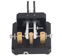 AKLOSIPY Tapper Automatique de Télégramme CW à Double Palette à clé Morse pour l'entraînement, Conception en Acier Inoxydable et en Fiber de Carbone (Black)